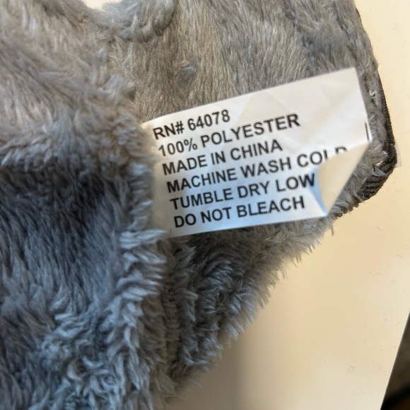 Gray Corduroy Dog Coat with Fleece Lining | Small | Cozy Winter Jacket - Picture 5 of 7